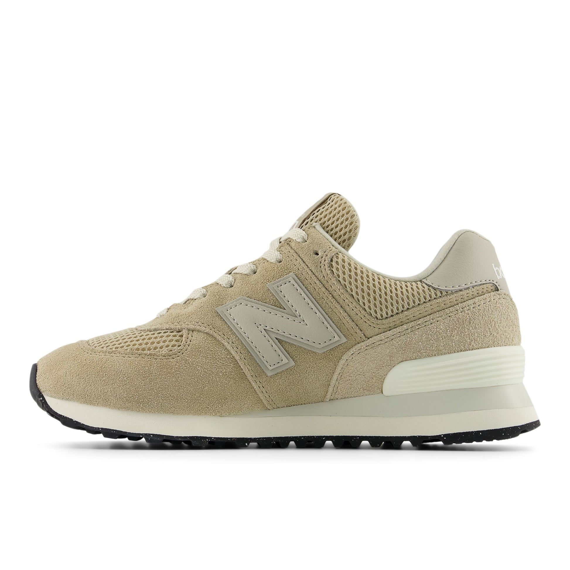 New Balance 574 Beige/NB White - vista mediale