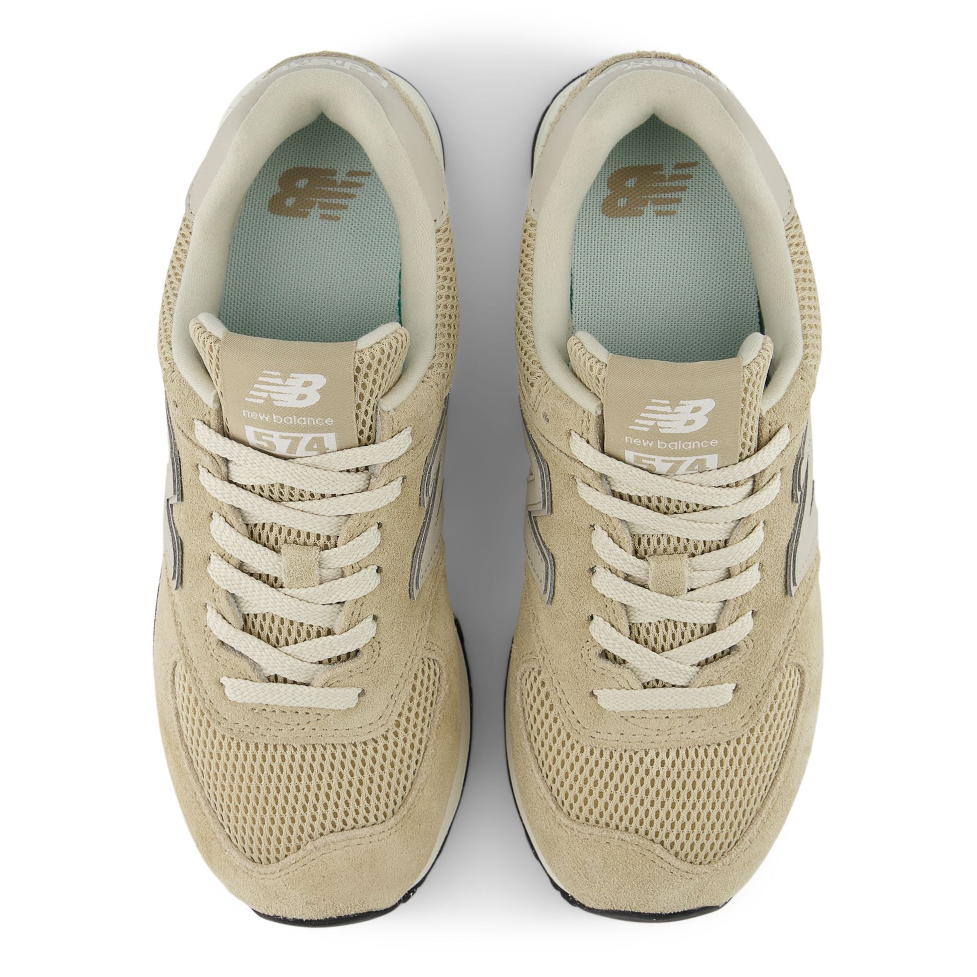 New Balance 574 Beige/NB White - vista posteriore