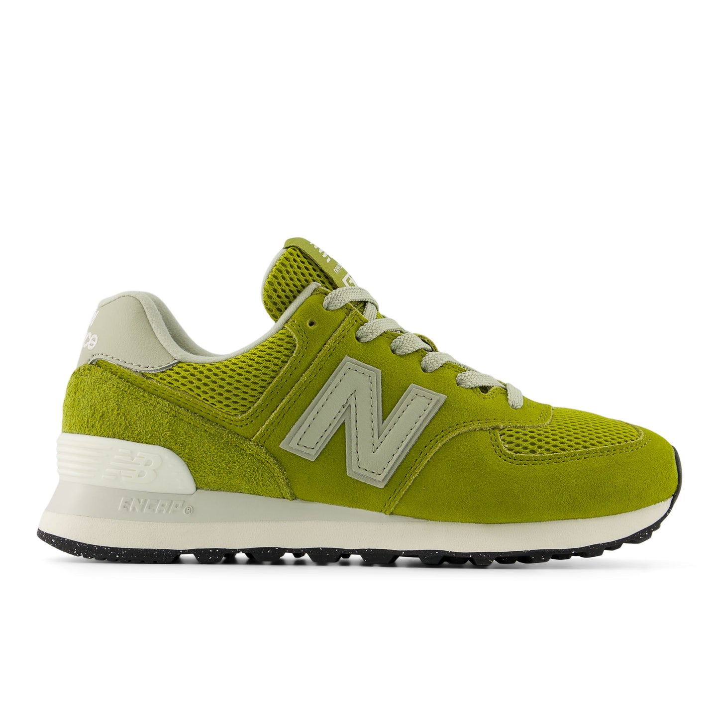New Balance 574 Green/White - vista laterale