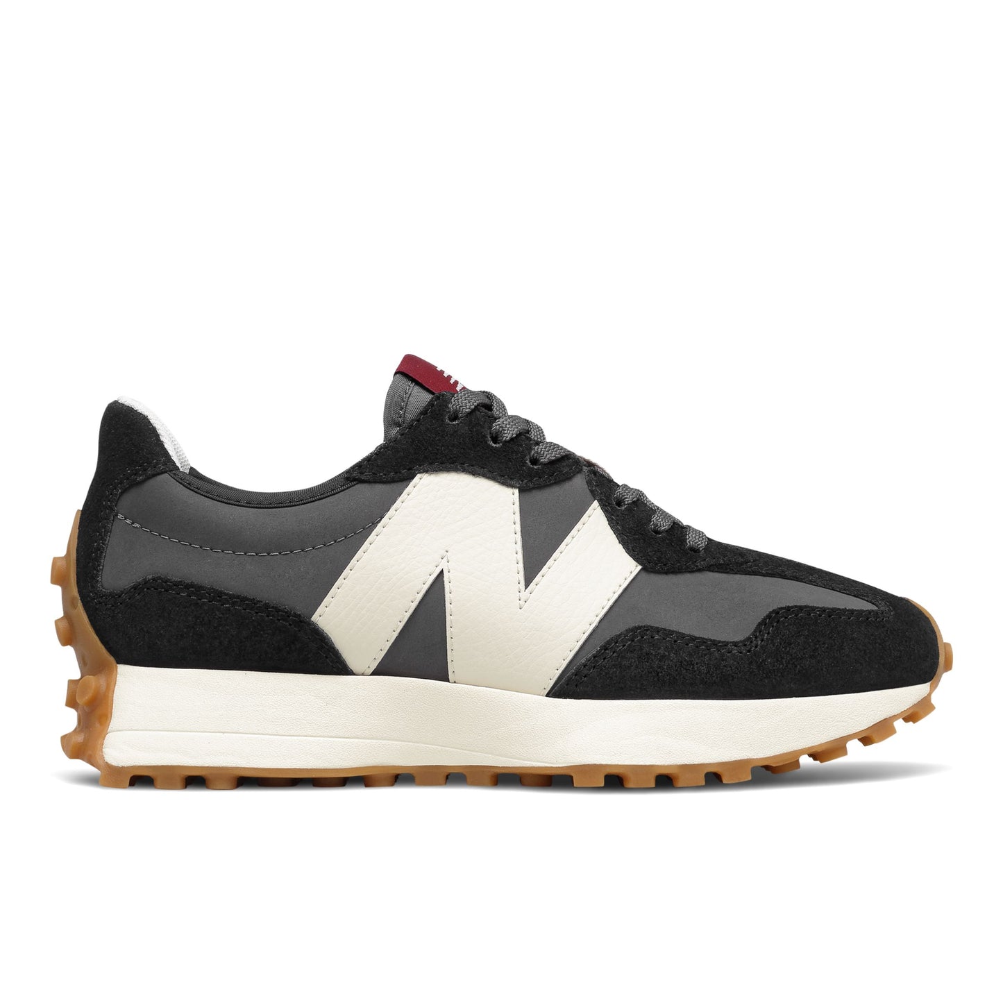 New Balance 327 Black/Moonbeam - vista laterale